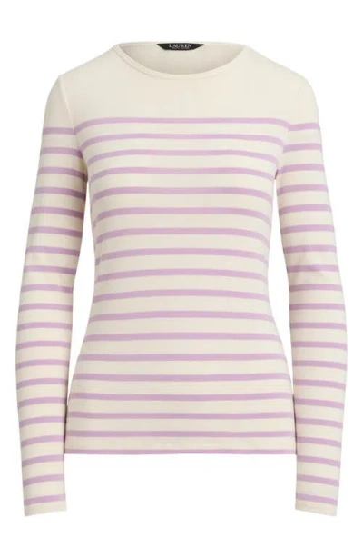 Ralph Lauren Women's Striped Cotton Long-sleeve Tee In White