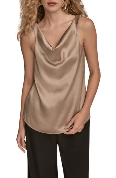 Donna Karan Women's Charmeuse Cowl Neck Tank Top In Neutral