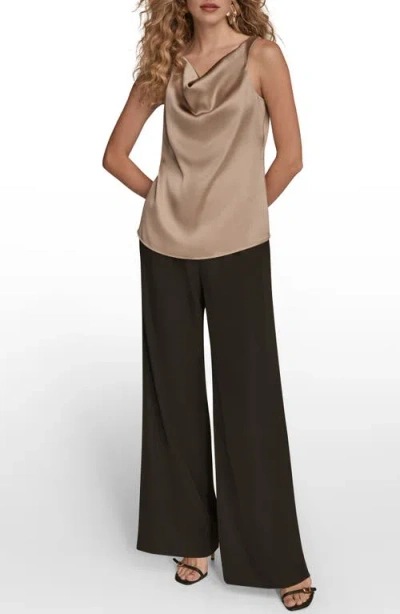Donna Karan Women's Charmeuse Cowl Neck Tank Top In Neutral