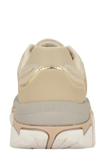 Guess Women's Nennzo Cat Claw Chunky Fashion Lace-up Sneakers In Brown