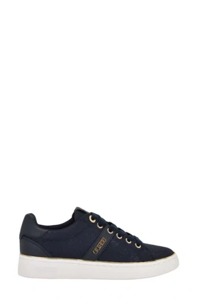 Guess Women's Britz Low Profile Lace-up Sneakers In Blue