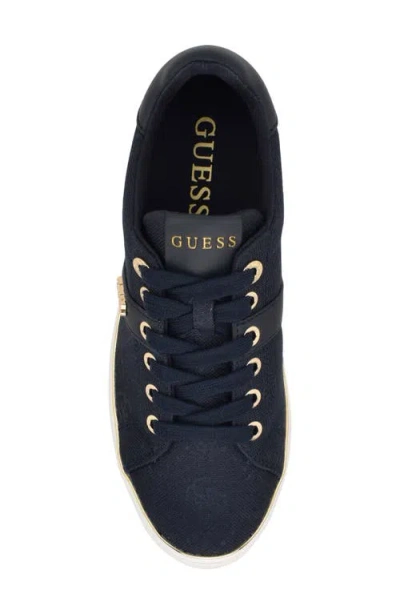 Guess Women's Britz Low Profile Lace-up Sneakers In Blue