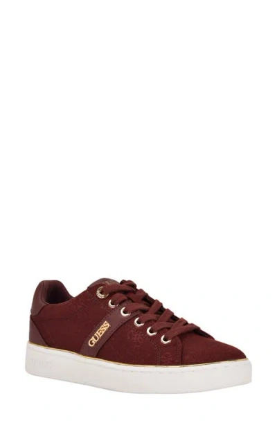 Guess Women's Britz Low Profile Lace-up Sneakers In Brown