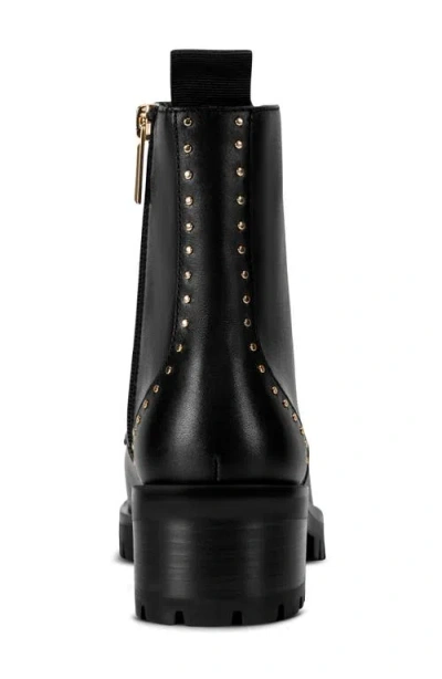 Karl Lagerfeld Prue Lace-up Combat Booties In Black