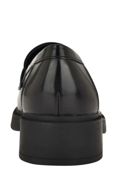 Calvin Klein Women's Otinya Almond Toe Penny Loafers In Black