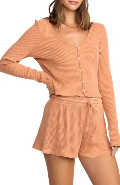 Billabong Debbie Vibes Thermal Shorts In Orange