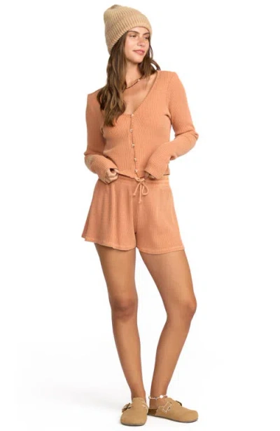Billabong Debbie Vibes Thermal Shorts In Orange