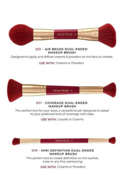 Spectrum Very Cherry 3 Piece Dual Ended Face Brush Set In Red