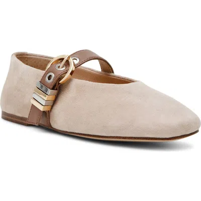 Steve Madden Lucia Mary Jane Flat In Brown