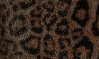 Elie Tahari The Bianca Leopard Print Faux Fur Coat In Brown
