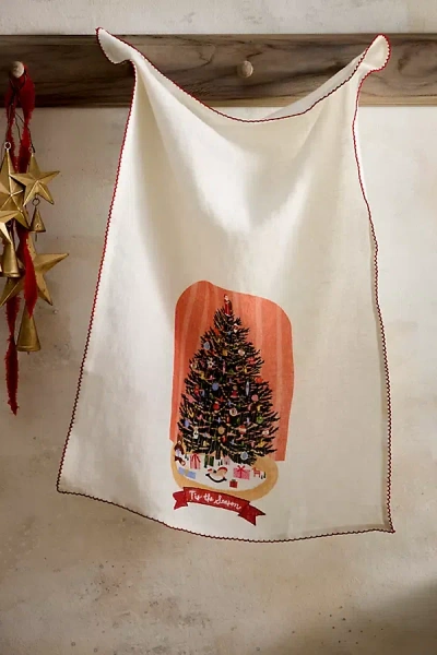 May We Fly Tinsel Tree Dish Towel In Multi