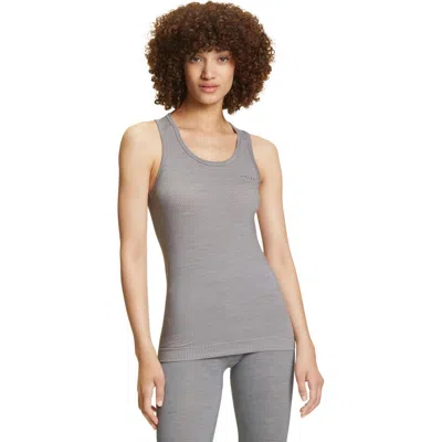 Falke Wool Tech Racerback Base Layer Top In Gray
