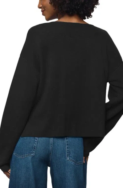 Splendid Libby Cropped Cardigan In Black