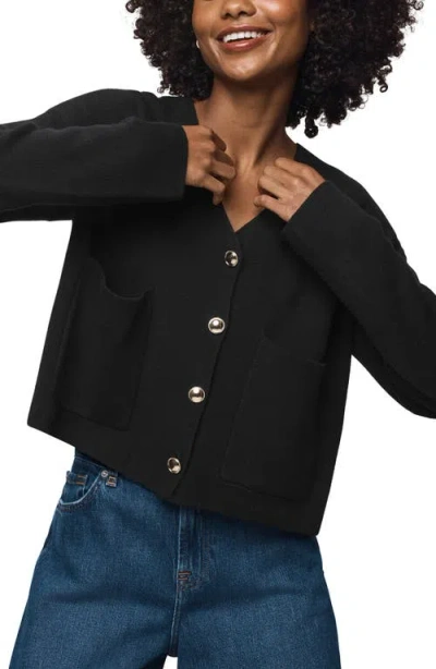 Splendid Libby Cropped Cardigan In Black