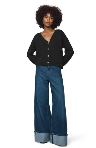 Splendid Libby Cropped Cardigan In Black