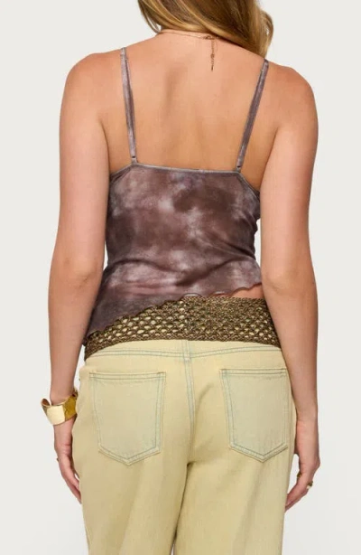 Edikted Embroidered Print Mesh Camisole In Multi