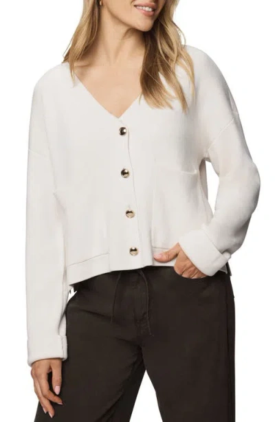 Splendid Libby Cropped Cardigan In White