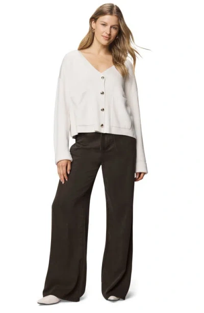 Splendid Libby Cropped Cardigan In White