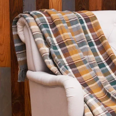 C & F Home C&f Home Aspen Plaid Throw Blanket In Brown