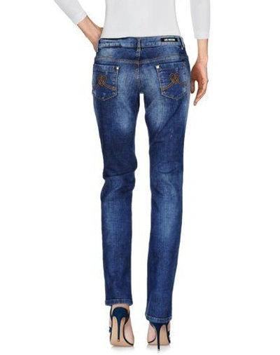 Shop Love Moschino Denim Trousers In 蓝色