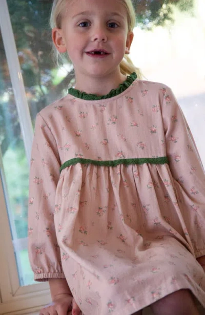 Beet World Priya Dress With Lace Trim In Pink