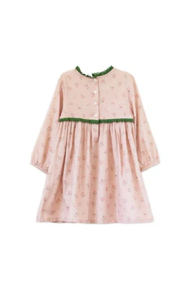 Beet World Priya Dress With Lace Trim In Pink