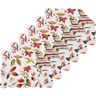 C & F Home C&f Home Camilla Placemats Set Of 6, 13" X 19" In White