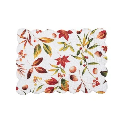 C & F Home C&f Home Camilla Placemats Set Of 6, 13" X 19" In White