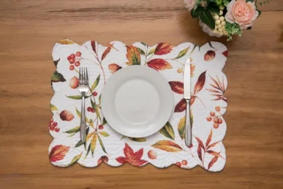 C & F Home C&f Home Camilla Placemats Set Of 6, 13" X 19" In White