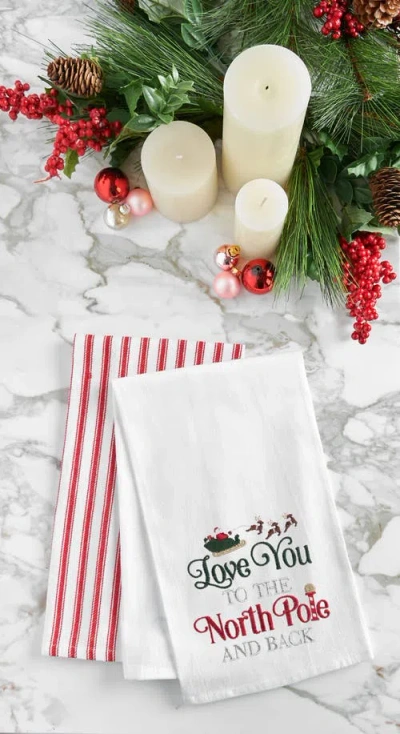 C & F Home C&f Home To The North Pole & Back Towel In White