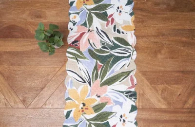 C & F Home C&f Home Joelle Cotton Table Runner 14" X 51" In Multi