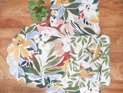 C & F Home C&f Home Joelle Cotton Table Runner 14" X 51" In Multi