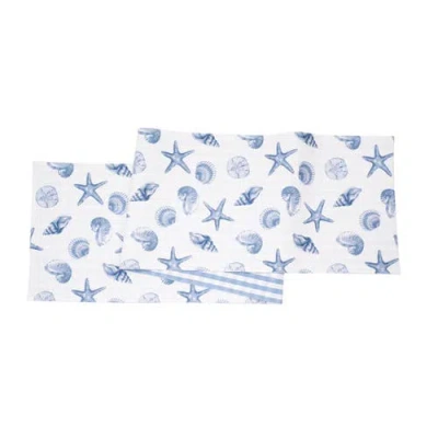 C & F Home C&f Home Calming Seas Table Runner 14" X 72" In Blue