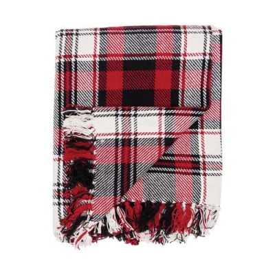 C & F Home C&f Home Fall Plaid Throws In Red