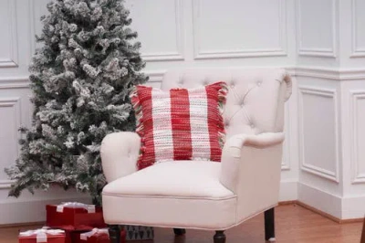 C & F Home C&f Home Christmas Woven Mélange Throw Pillow In Red