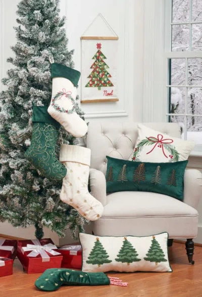 C & F Home C&f Home Emerald Swirl Stocking In Green