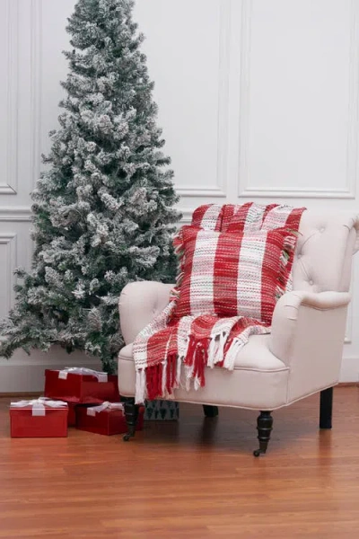 C & F Home C&f Home Christmas Woven Mélange Throw Pillow In Red