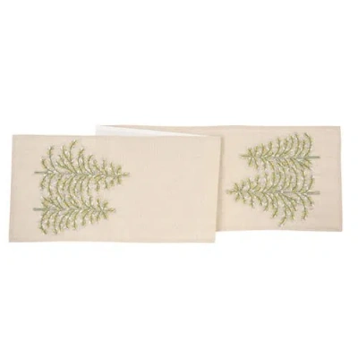 C & F Home C&f Home Winter Garden Table Runner 13" X 72" In Neutral