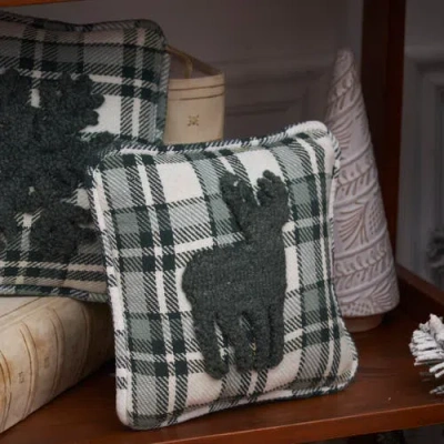 C & F Home C&f Home Deer Throw Pillow, 8" X 8" In Green