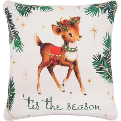 C & F Home C&f Home Vintage Reindeer Throw Pillow, 18" X 18" In Multi