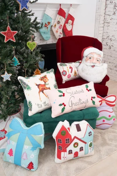 C & F Home C&f Home Vintage Reindeer Throw Pillow, 18" X 18" In Multi