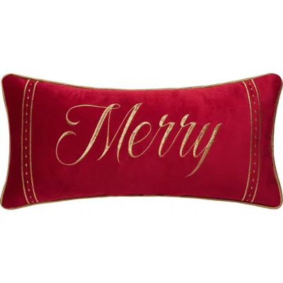 C & F Home C&f Home Gold Merry Pillow In Red