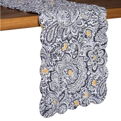 C & F Home C&f Home Serena Table Runner 14" X 51" In Blue