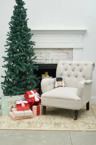 C & F Home C&f Home Nutcracker Hooked Small/petite Christmas Accent Pillow, 8" X 8" In Blue