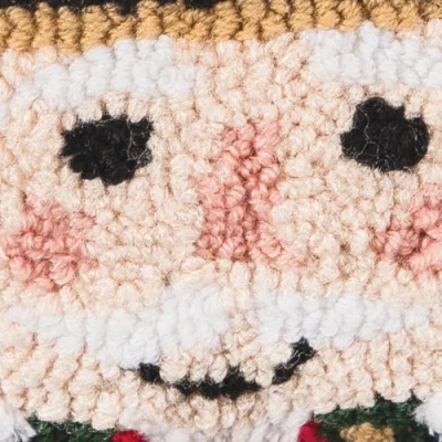 C & F Home C&f Home Nutcracker Hooked Small/petite Christmas Accent Pillow, 8" X 8" In Blue