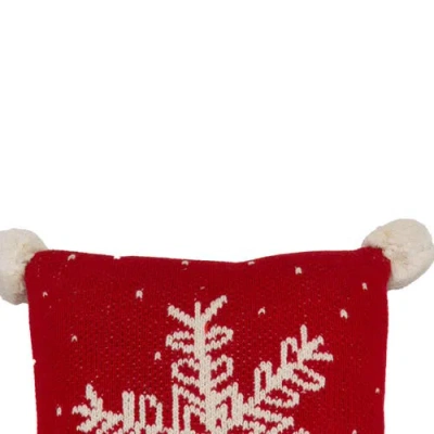 C & F Home C&f Home Snowflake Christmas Throw Pillow, 10" X 10" In Red