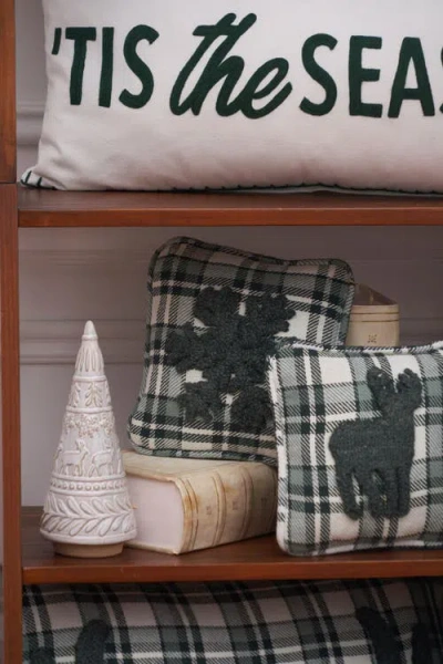 C & F Home C&f Home Snowflake Throw Pillow, 8" X 8" In Green