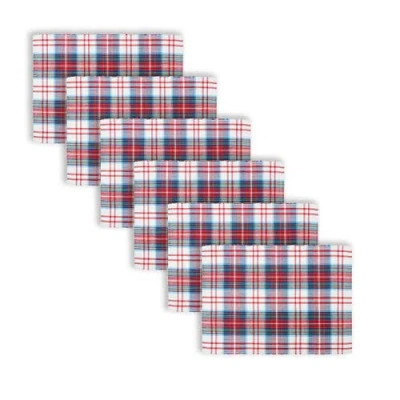 C & F Home C&f Home Morris Plaid Red And Green Woven Placemats Set Of 6 Rustic Lodge, 13" X 19" In Multi