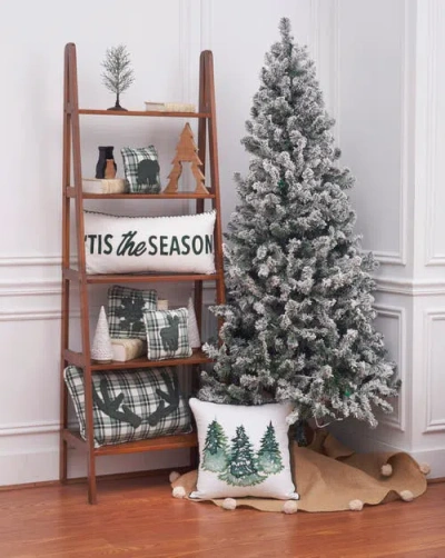 C & F Home C&f Home Snowflake Throw Pillow, 8" X 8" In Green