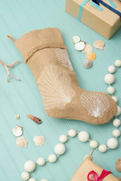 C & F Home C&f Home Shells Stocking In Neutral